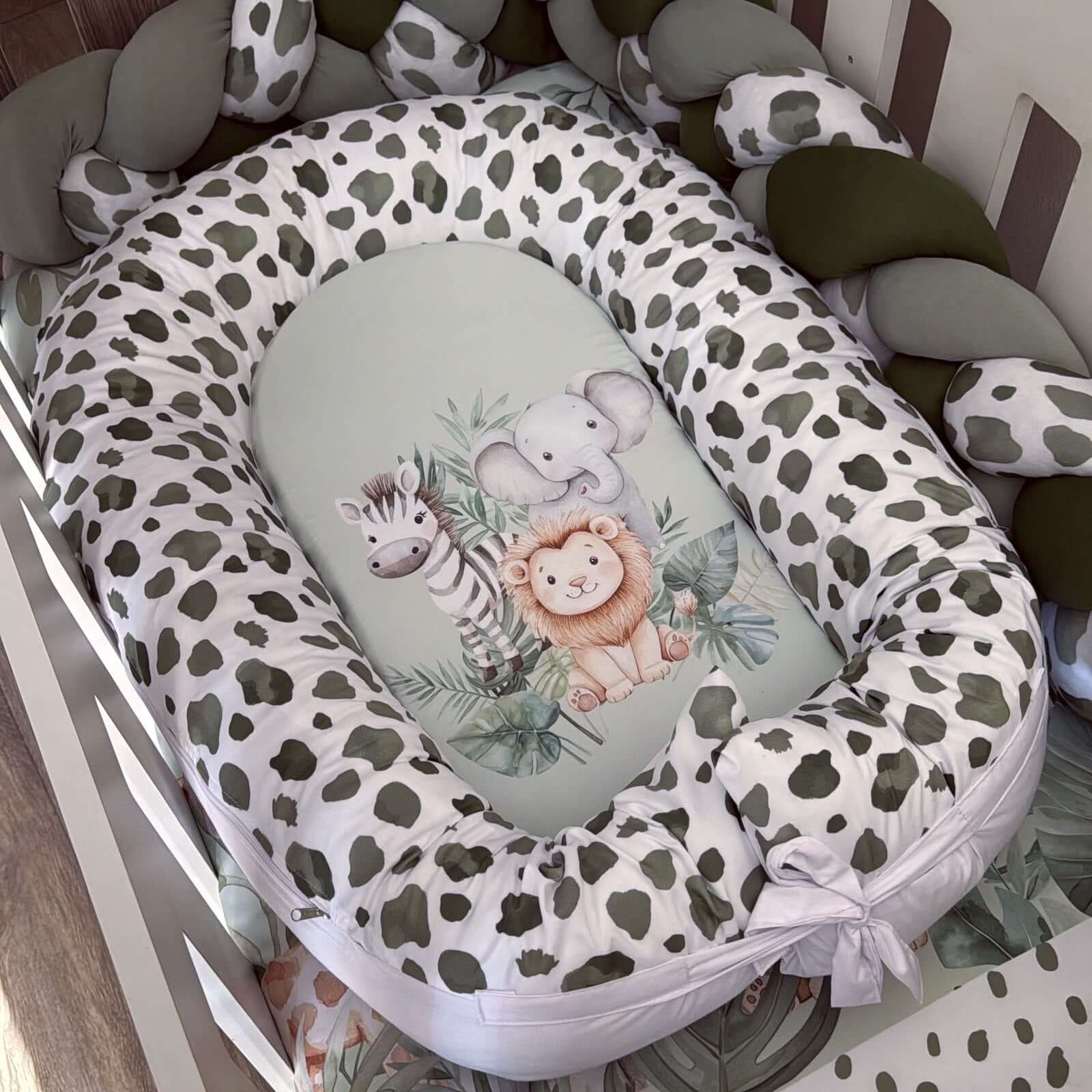 Cot Bedding - Green Safari Set 13 Nest