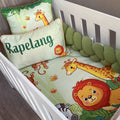 Cot Bedding - Green Jungle Safari Set 01 baby neutral nursery linen set South Africa