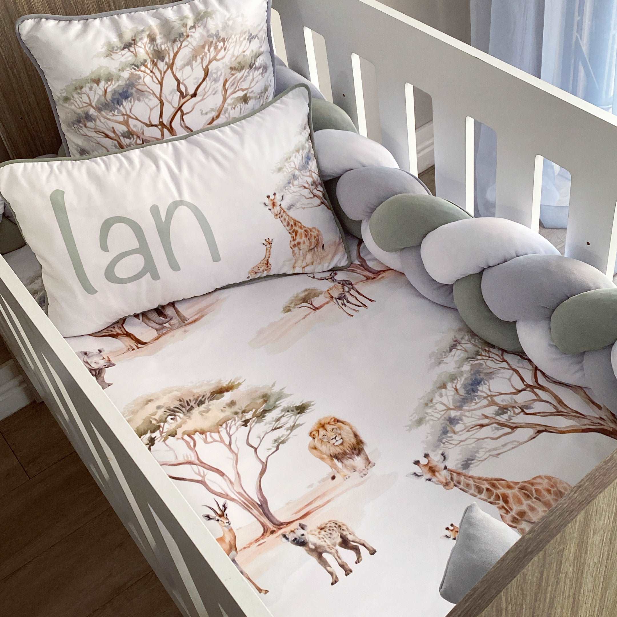 Cot Bedding - Jungle Adventure Set 01 baby neutral nursery linen set South Africa