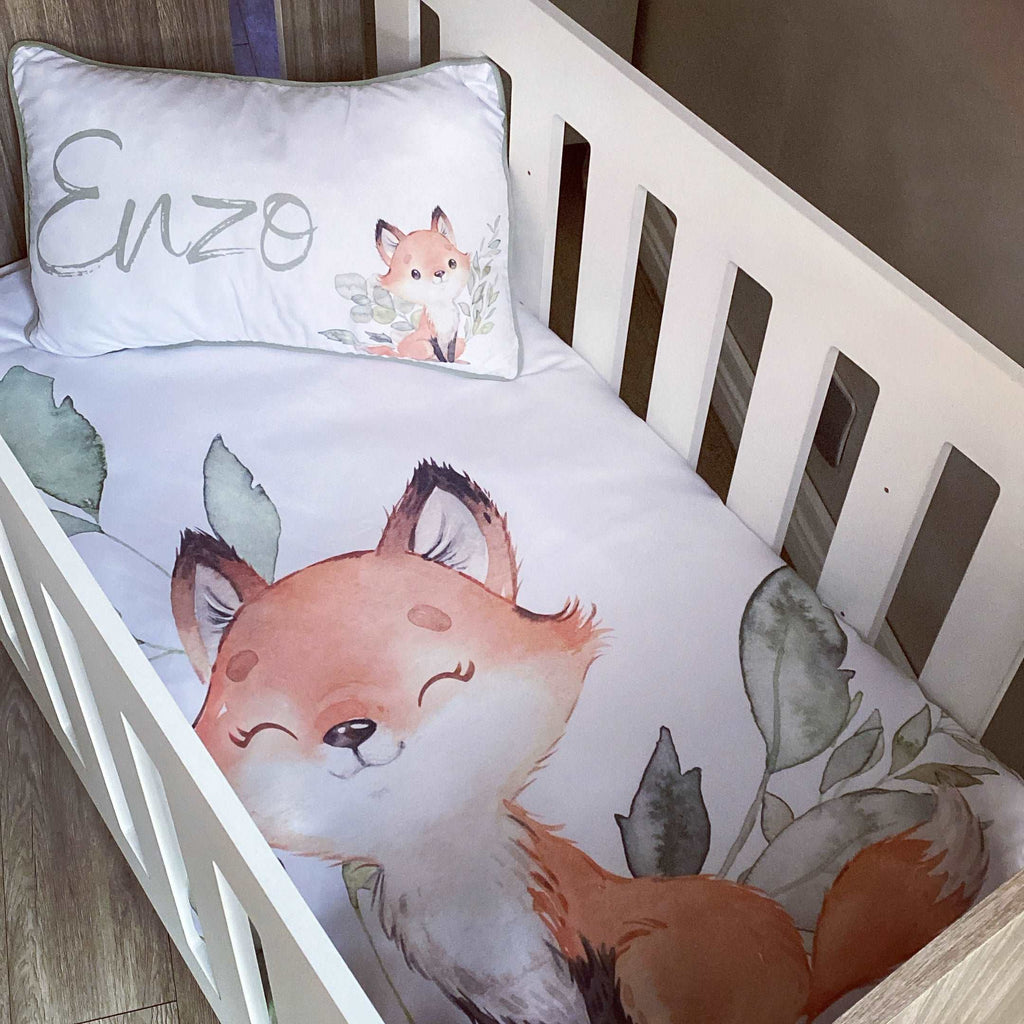 Cot Bedding - Fox Set 01 baby neutral nursery linen set South Africa