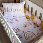 Cot Bedding - Boho Rainbow Set 02 baby neutral nursery linen set South Africa