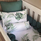 Cot Bedding - Emerald Green Leaf Set 02 baby neutral nursery linen set South Africa