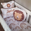 Cot Bedding - Boho Lion Rainbow Set 01 baby neutral nursery linen set South Africa