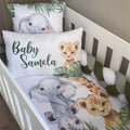 Cot Bedding - Sage Safari Set 06 baby neutral nursery linen set South Africa
