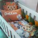 Cot Bedding - Orange Safari Set 01 baby neutral nursery linen set South Africa