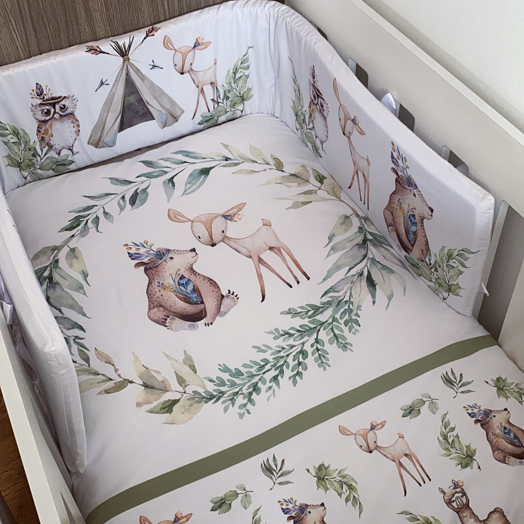 Cot Bedding - Woodland Set 01 baby neutral nursery linen set South Africa