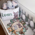 Cot Bedding - Sage Safari Set 07 baby neutral nursery linen set South Africa