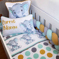 Cot Bedding - Mustard Mint Elephant Set baby neutral nursery linen set South Africa