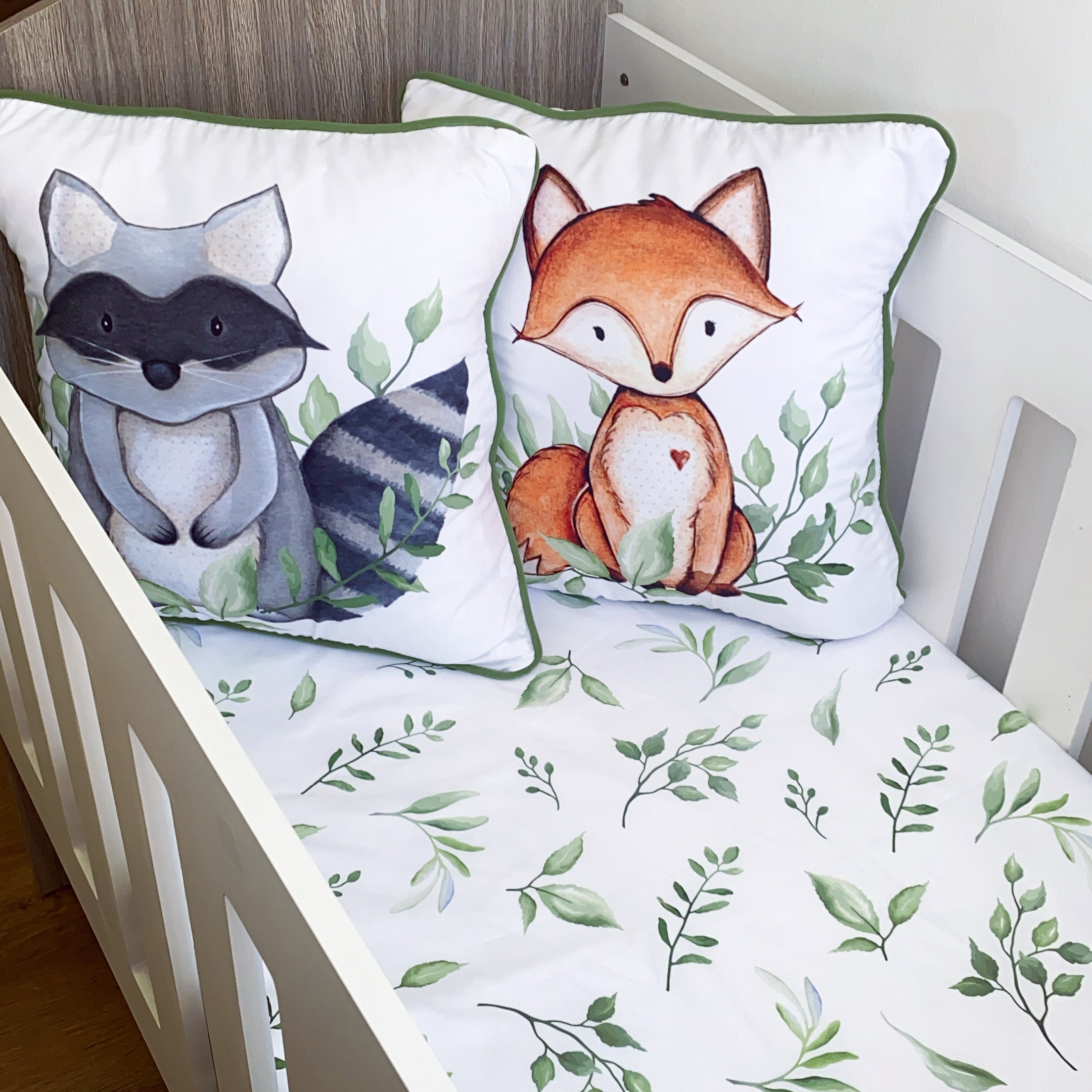 Cot Bedding - Woodlands Set 02 baby neutral nursery linen set South Africa