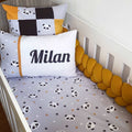Cot Bedding - Mustard Panda Set 01 baby neutral nursery linen set South Africa