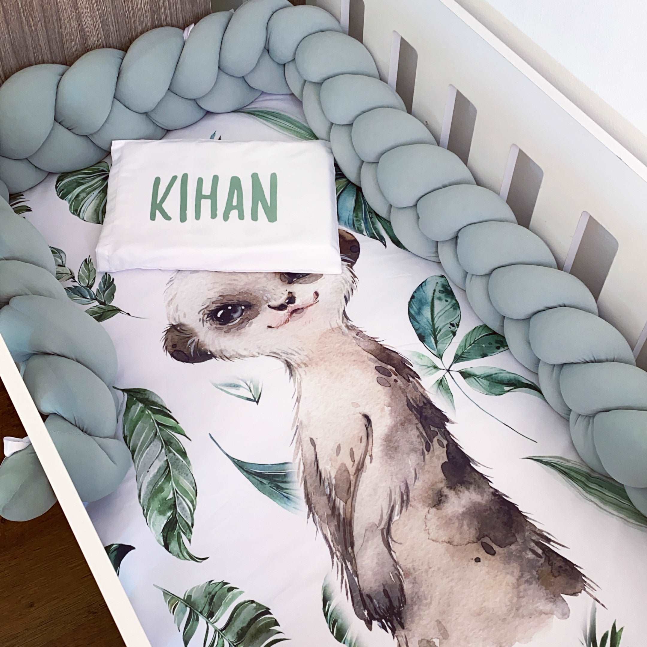 Cot Bedding - Meerkat Set 02 baby neutral nursery linen set South Africa
