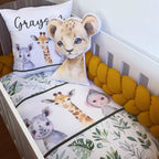 Cot Bedding - Mustard Safari Set 02 baby neutral nursery linen set South Africa