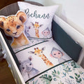 Cot Bedding - Emerald Green Safari Set 01 baby neutral nursery linen set South Africa