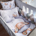 Cot Bedding - Grey Bunny Set 01 baby neutral nursery linen set South Africa