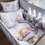 Cot Bedding - Grey Bunny Set 01 baby neutral nursery linen set South Africa