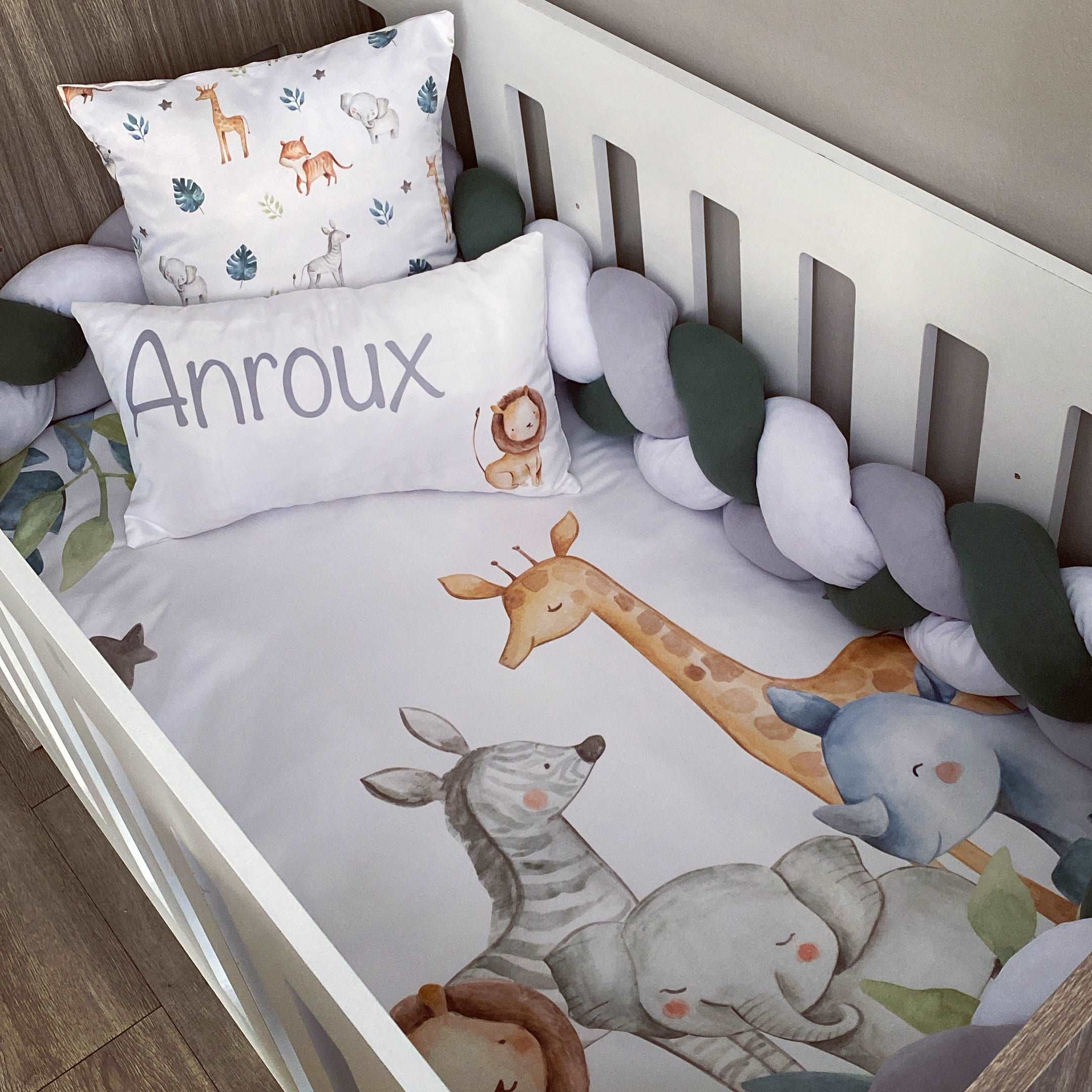 Cot Bedding - Safari Set 10 baby neutral nursery linen set South Africa