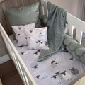 Cot Bedding - Sage Sheep Set 02 baby neutral nursery linen set South Africa