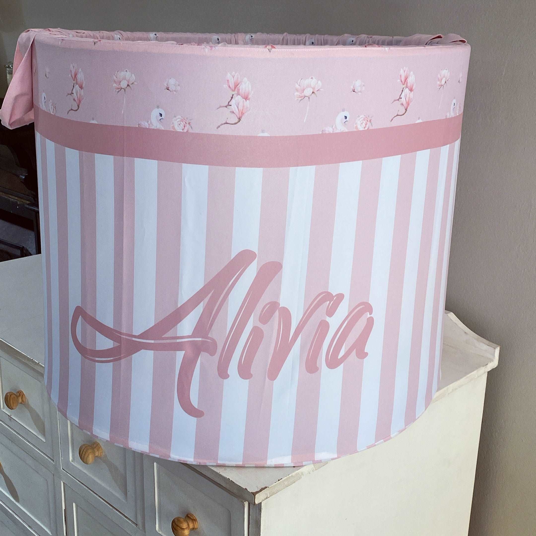 Cot Bedding - Pink Swan Set 01