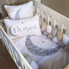 Cot Bedding - Grey Moon Set 01 baby neutral nursery linen set South Africa