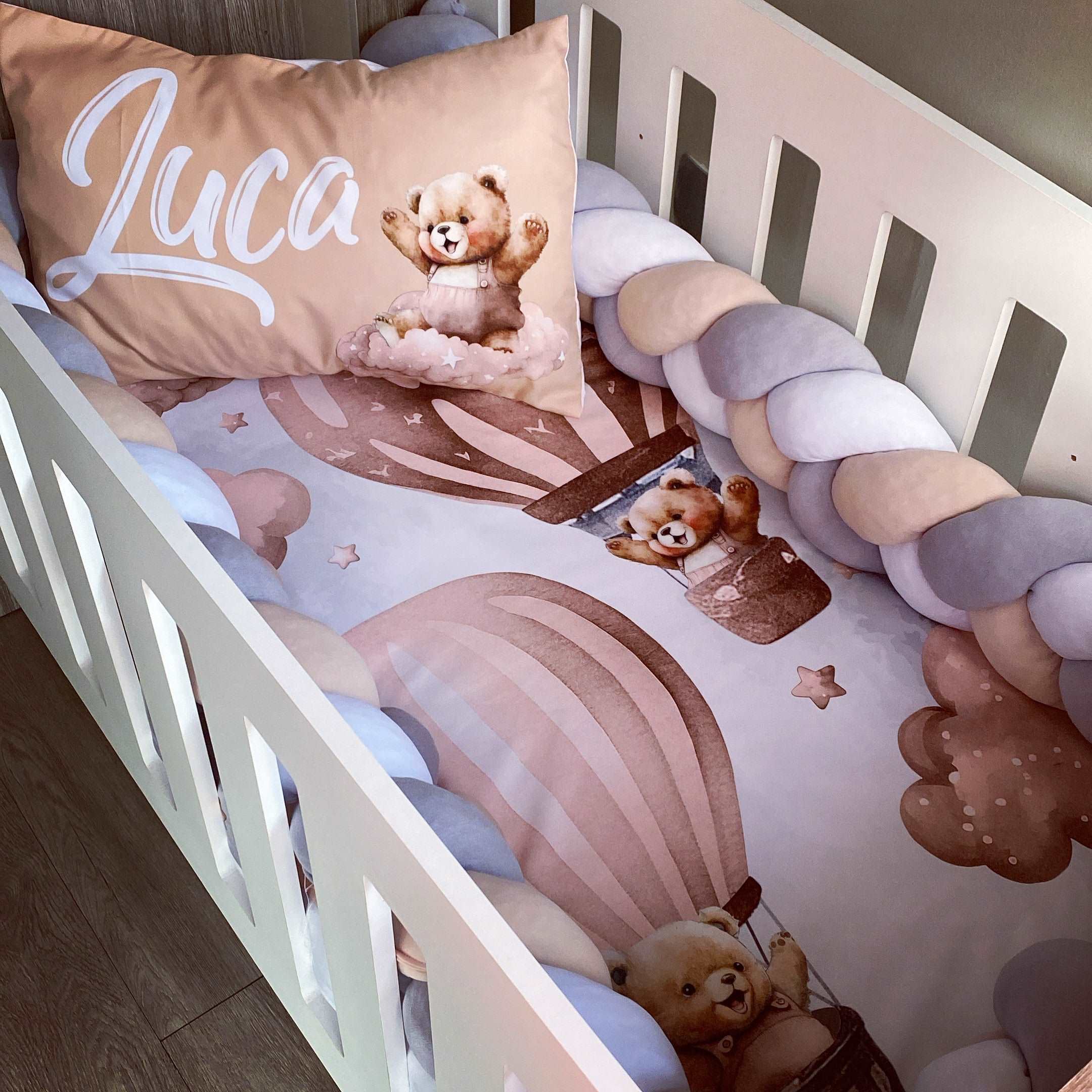 Cot Bedding - Bear Set 02 baby neutral nursery linen set South Africa