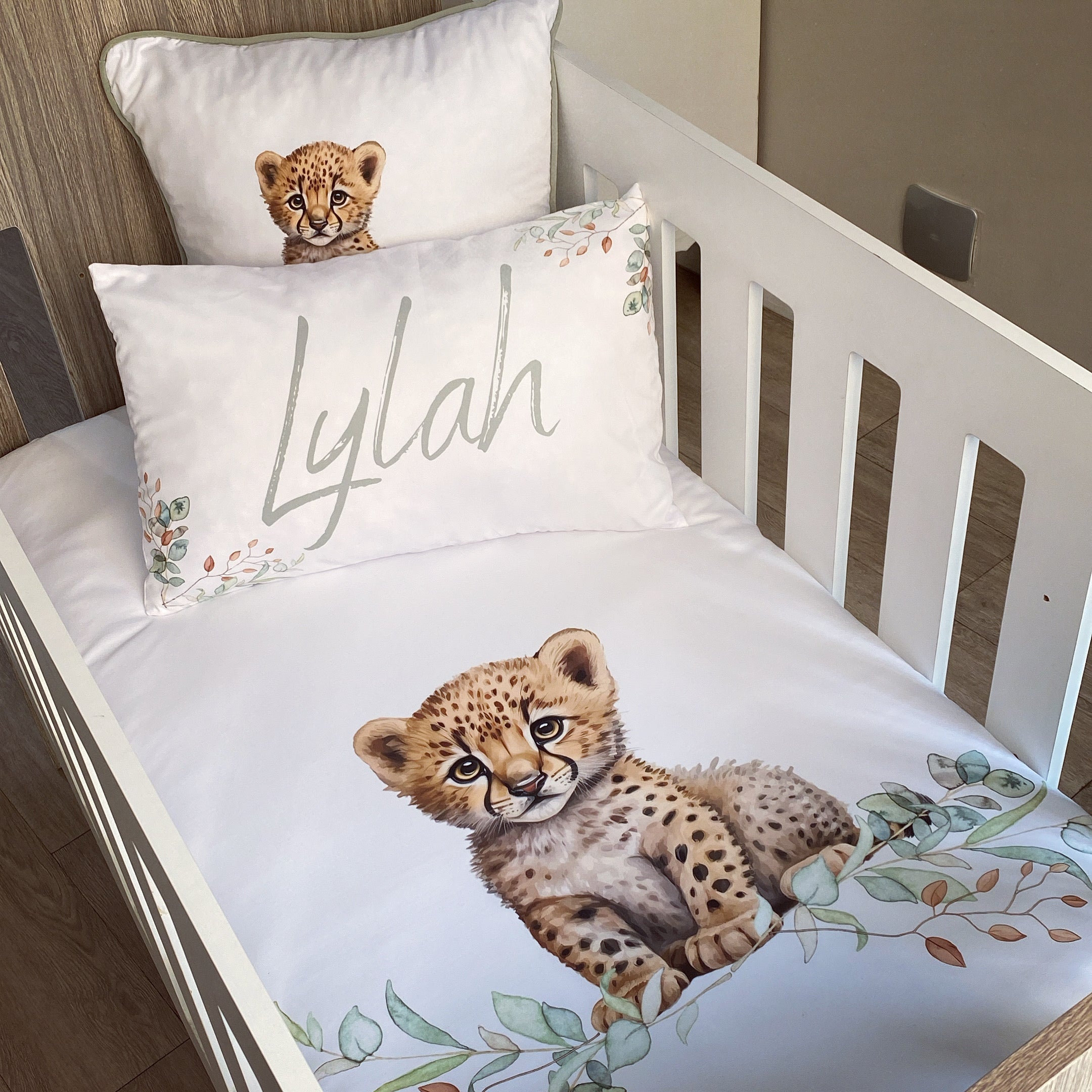 Cot Bedding - Tiger Set 01 baby neutral nursery linen set South Africa