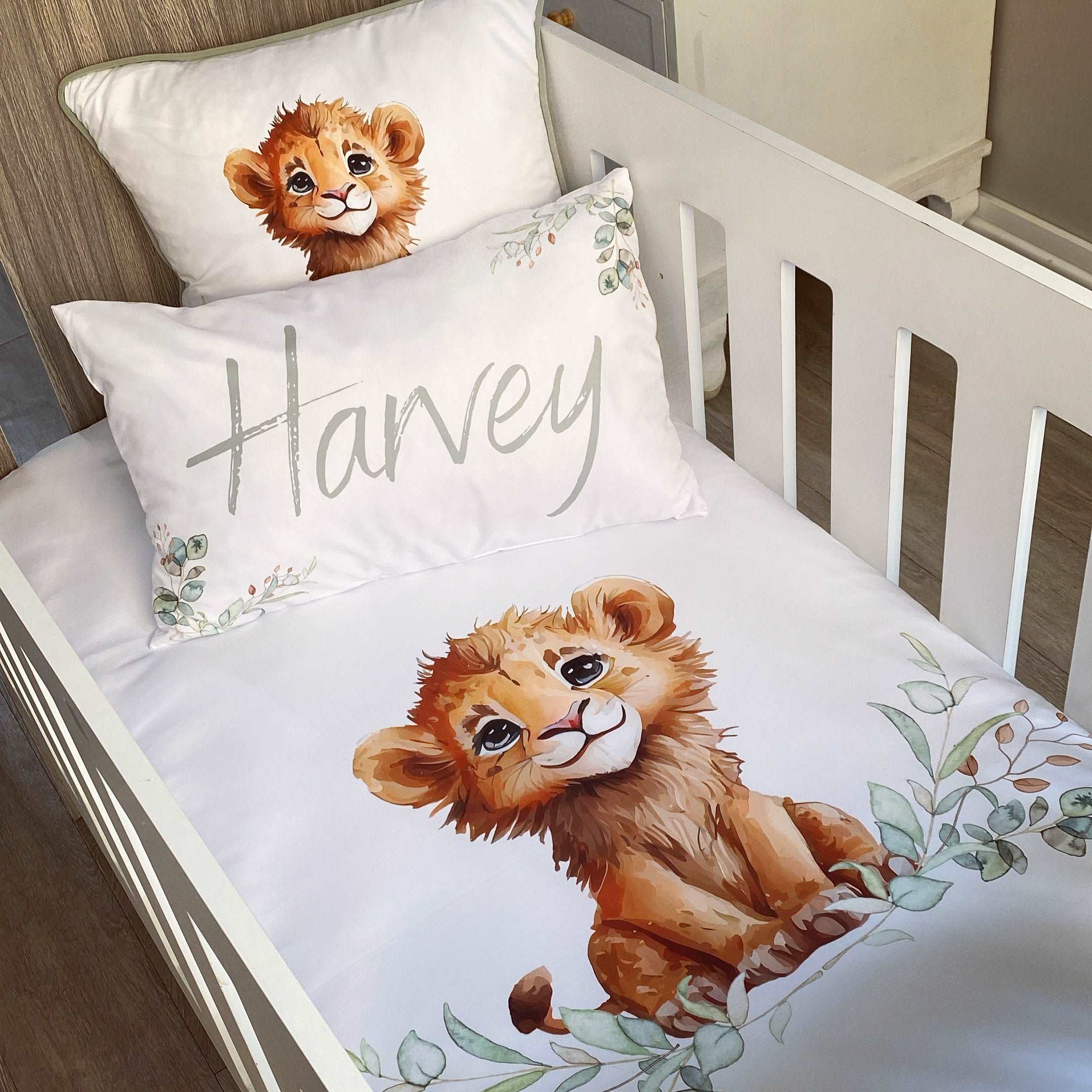 Cot Bedding - Lion Set 01 baby neutral nursery linen set South Africa