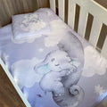 Cot Bedding - Grey Elephant Set 02 baby neutral nursery linen set South Africa
