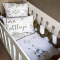 Cot Bedding - Bunny Leaf Set 01 baby neutral nursery linen set South Africa