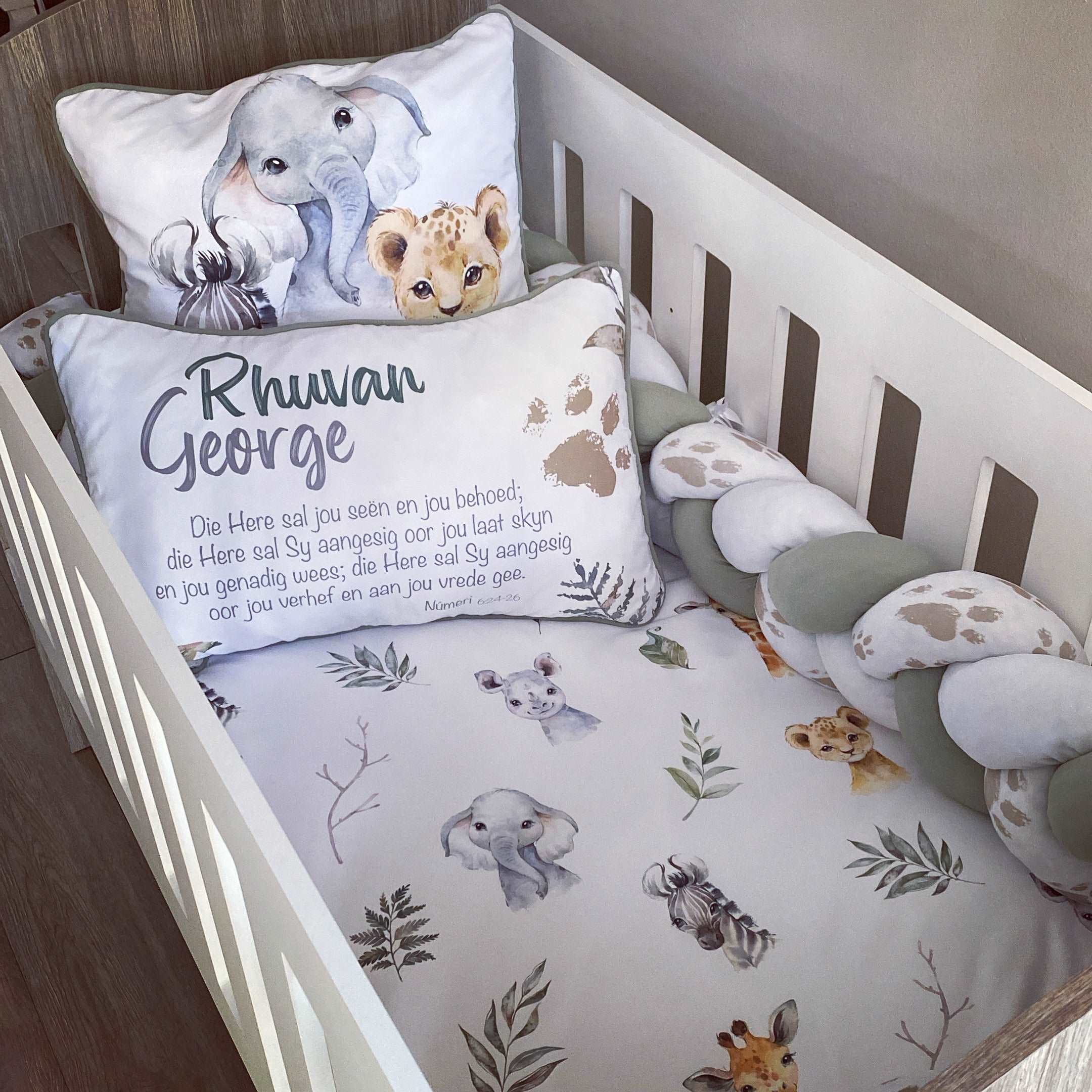Cot Bedding - Safari Set 13 baby neutral nursery linen set South Africa