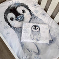 Cot Bedding - Grey Penguin Set 01 baby neutral nursery linen set South Africa
