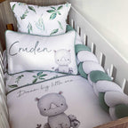 Cot Bedding - Rhino Set 01 baby neutral nursery linen set South Africa