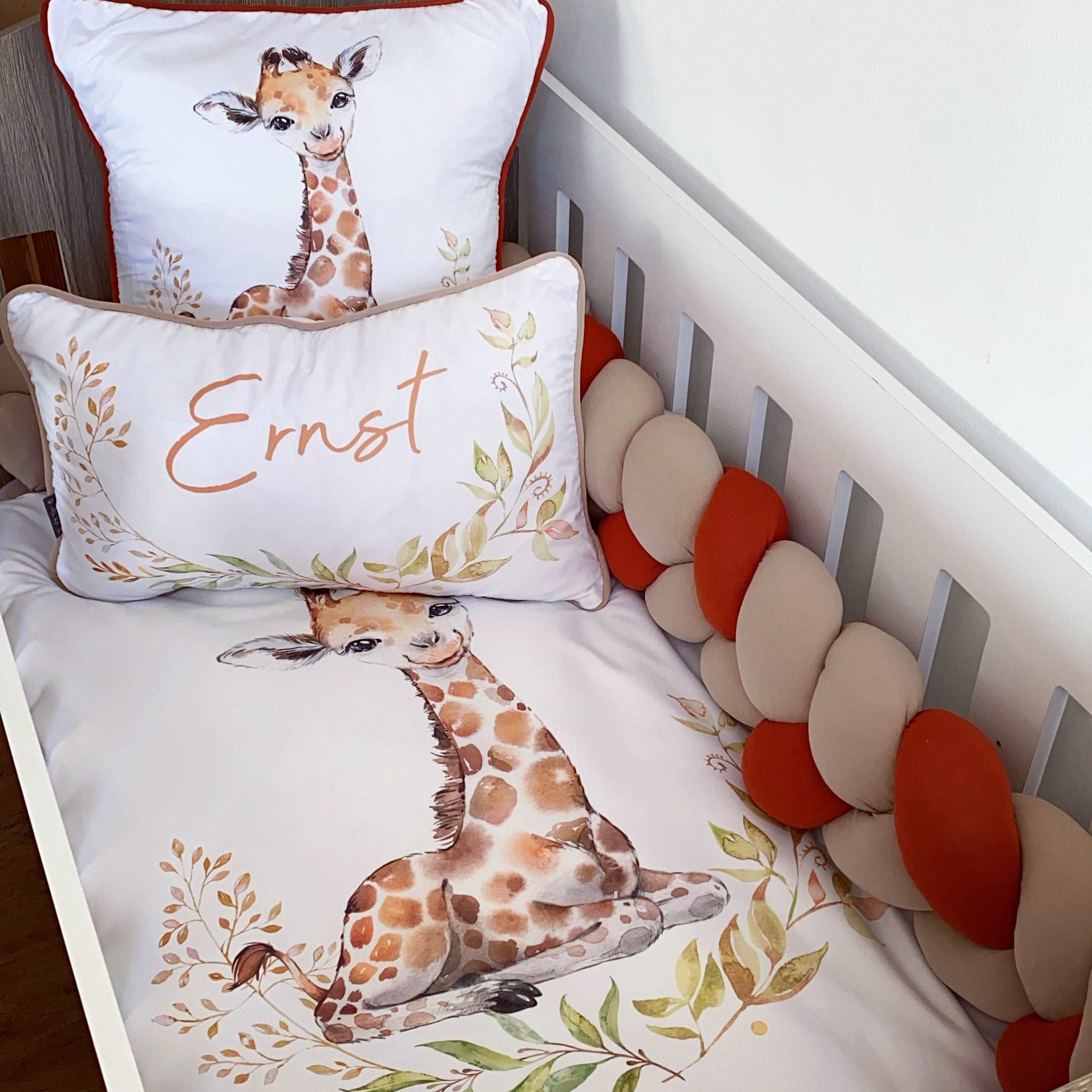 Cot Bedding - Giraffe Set 01 baby neutral nursery linen set South Africa