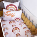 Cot Bedding - Boho Rainbow Set 3 baby neutral nursery linen set South Africa