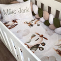 Cot Bedding - Green Stone Plane Set 01 baby boy nursery linen set South Africa