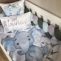 Cot Bedding - Blue Elephant Set 04 baby boy nursery linen set South Africa