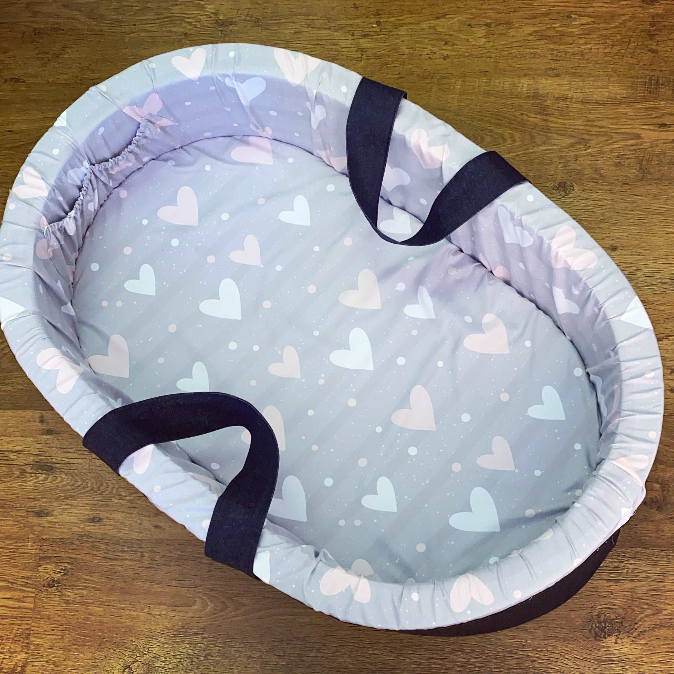 Carry Cot - Grey Heart 01 baby carry cots South Africa