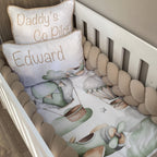 Cot Bedding - Sage Stone Plane Set baby boy nursery linen set South Africa