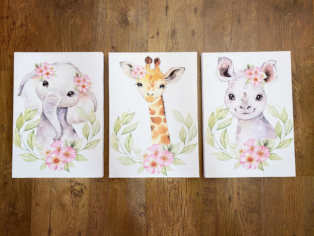 Cot Bedding - Pink Safari Set 01
