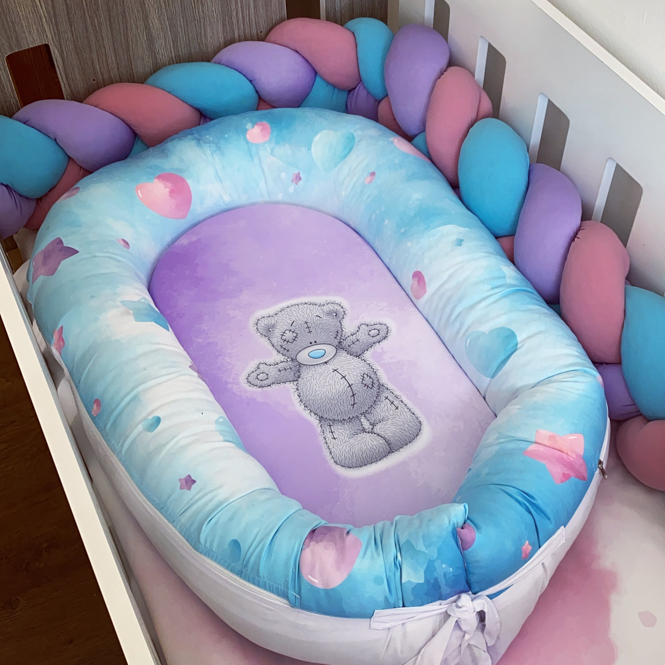 Cot Bedding - Pink Tatty Teddy Set 05