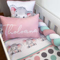 Cot Bedding - Pink Elephant Set 09