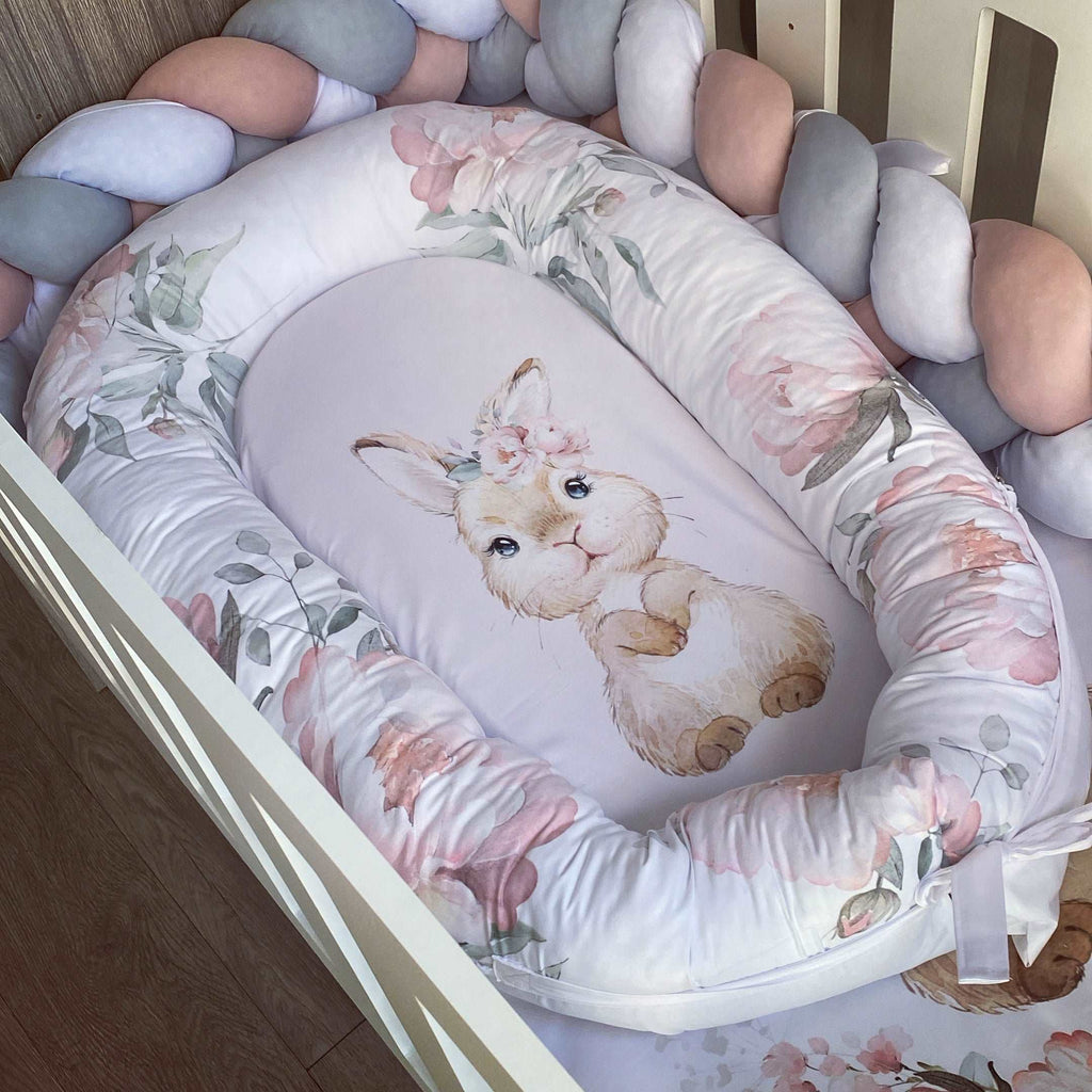 Cot Bedding - Grey Bunny Set 02