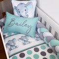 Cot Bedding - Blue Elephant Set 14 baby neutral nursery linen set South Africa