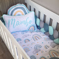 Cot Bedding - Blue Rainbow 05 baby neutral nursery linen set South Africa