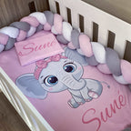 Cot Bedding - Grey Elephant Set 06