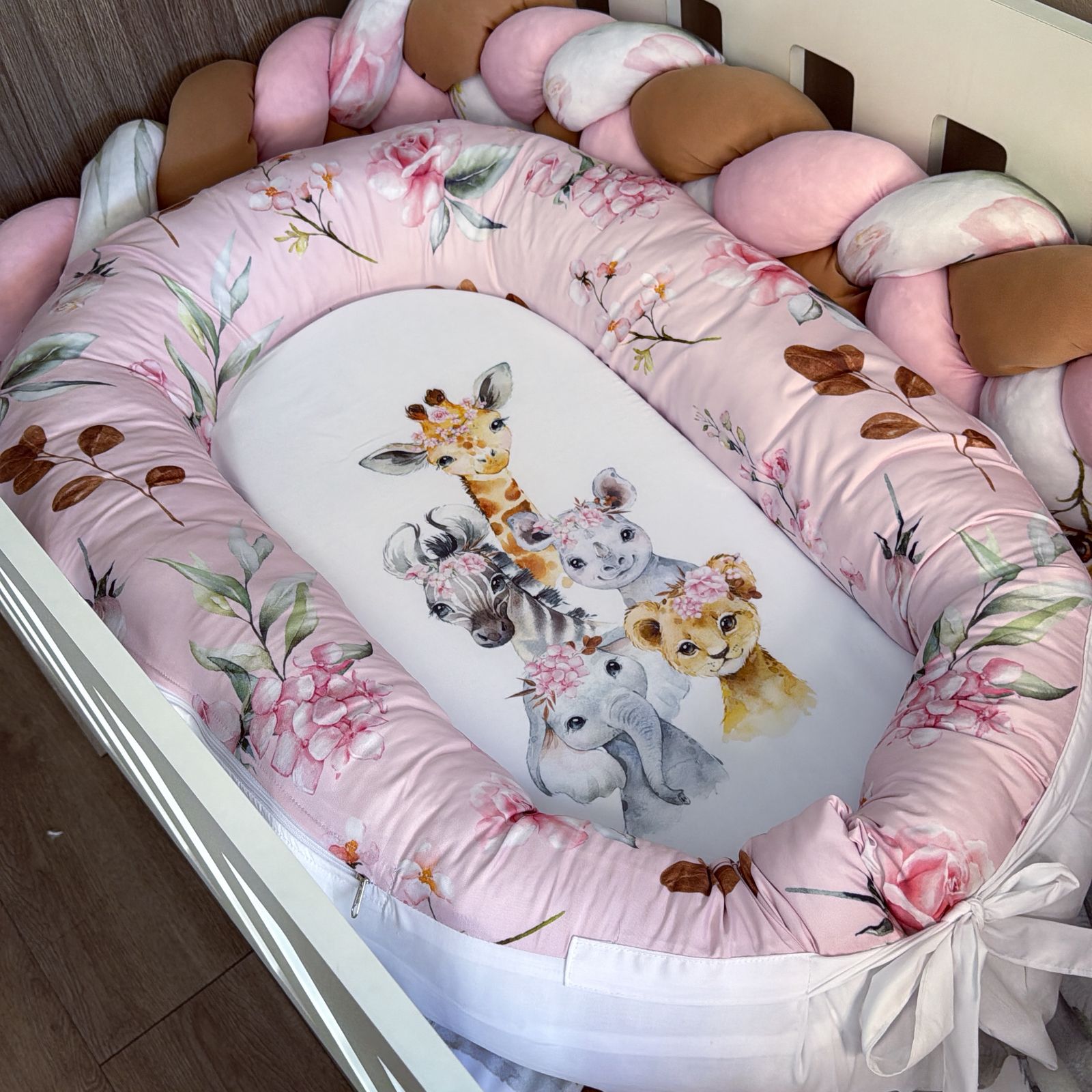Nest - Pink Safari 04 baby nursery snuggle nests South Africa