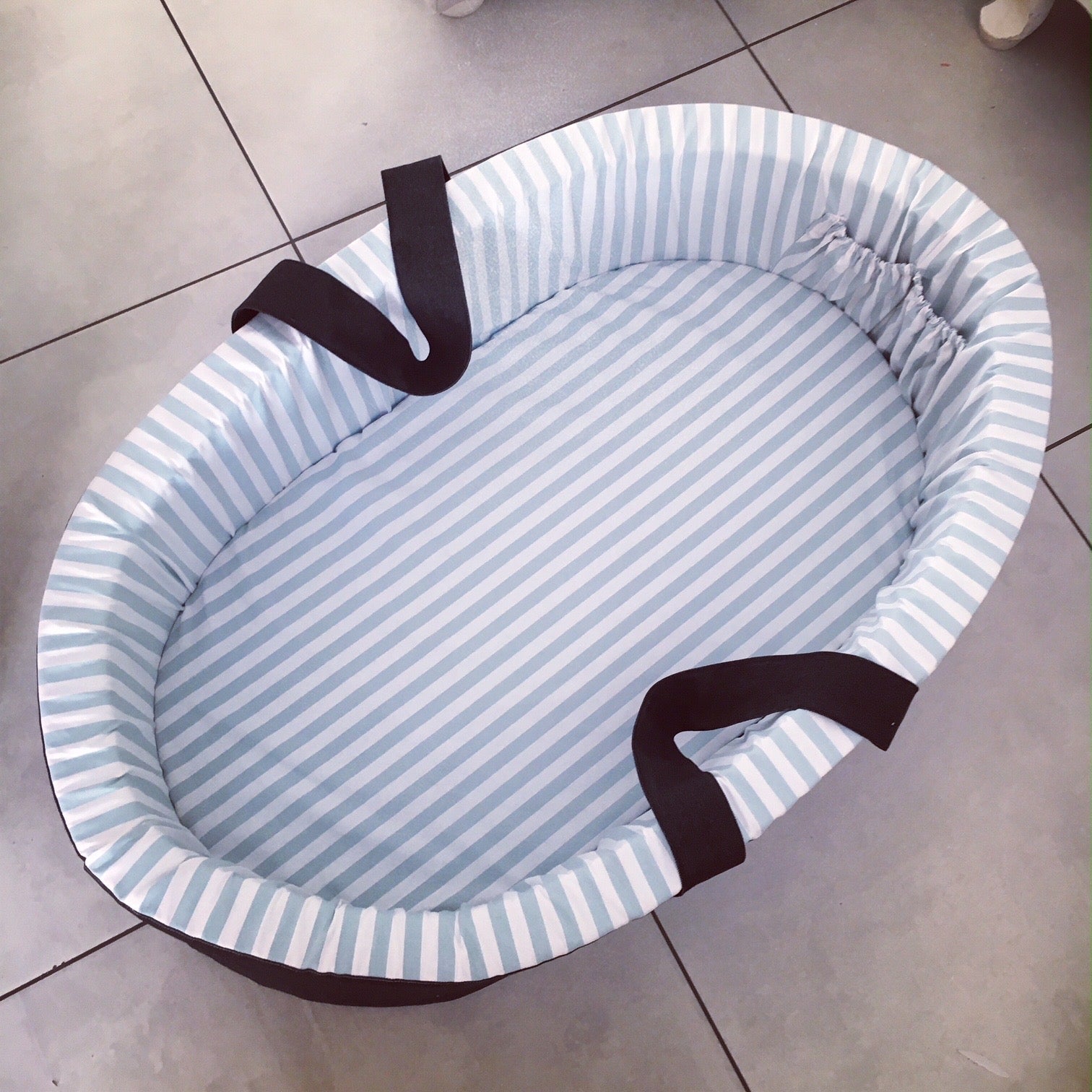 Carry Cot - Blue Stripe 01 baby carry cots South Africa