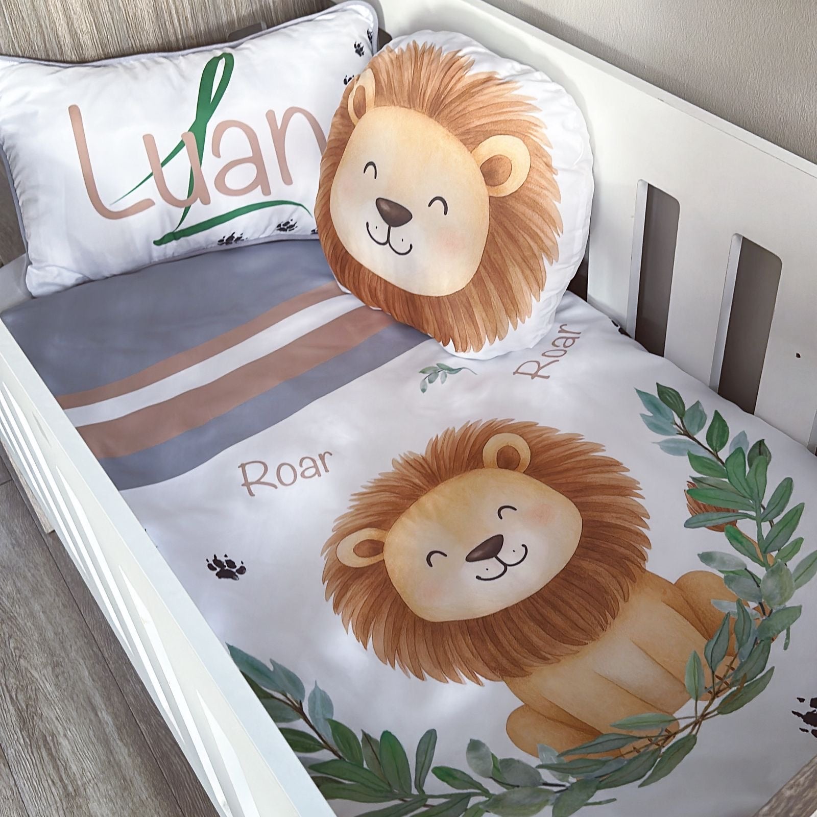 Cot Bedding - Lion Set 02 baby neutral nursery linen set South Africa