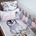 Cot Bedding - Pink Penguin Set 04