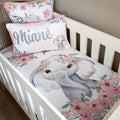 Cot Bedding - Pink Elephant Set 11