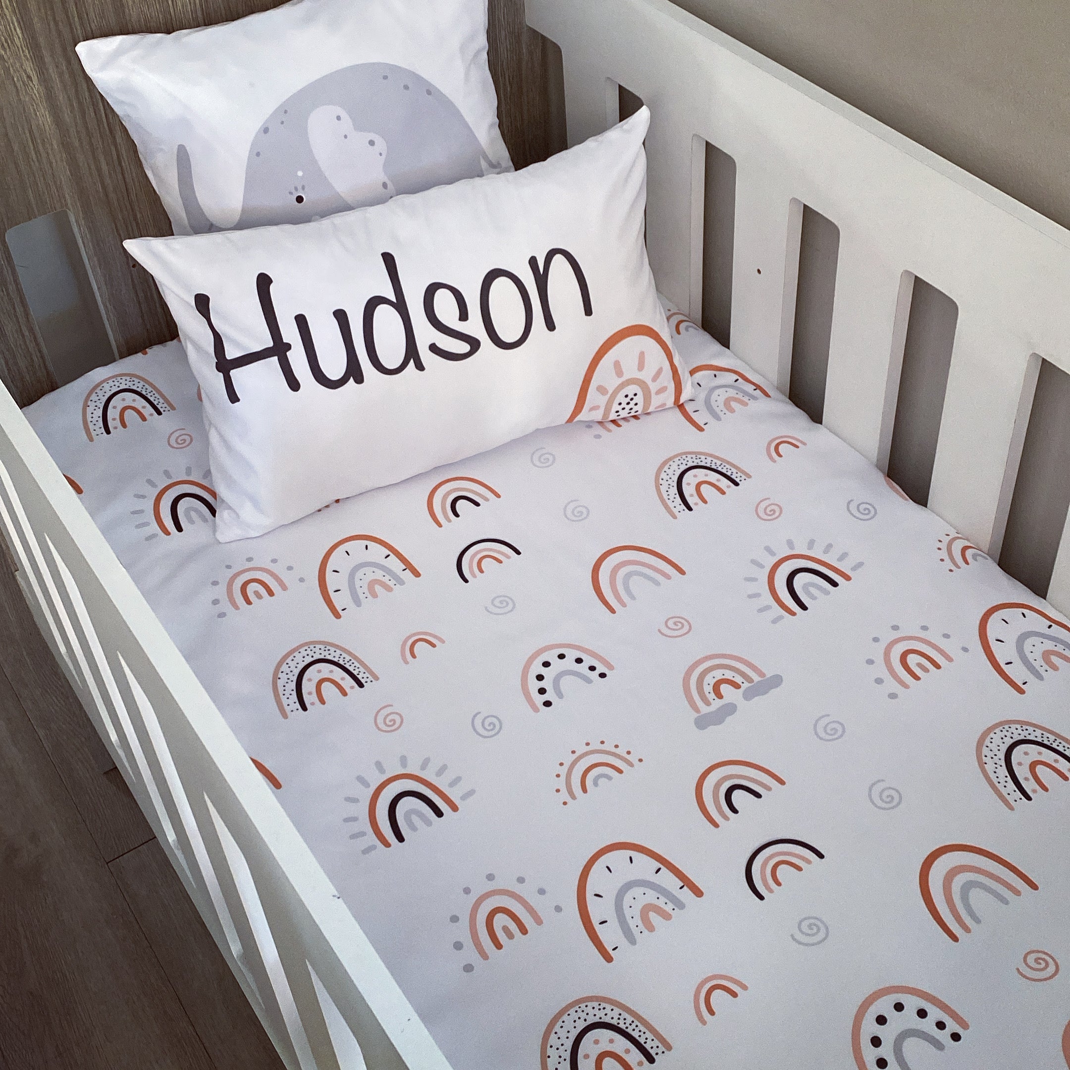 Cot Bedding - Boho Rainbow Set 04 baby neutral nursery linen set South Africa